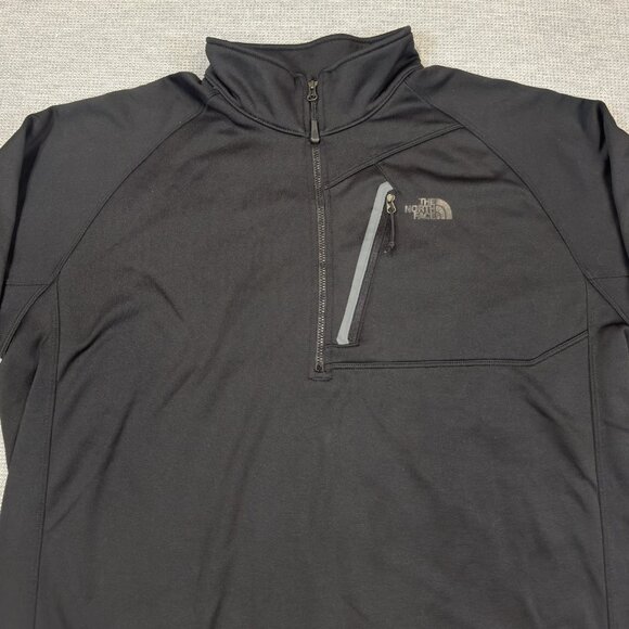 The North Face Canyonlands 1/2 Zip Sweatshirt Mens Size XL Mock Neck Black Gray - Picture 3 of 14